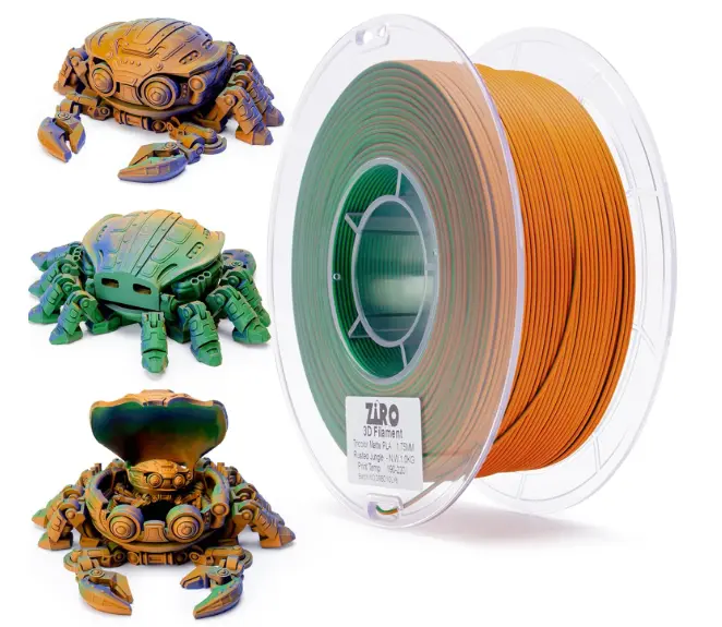 Ziro Triple Color Matte PLA Rusted Jungle - 1KG 1.75MM 