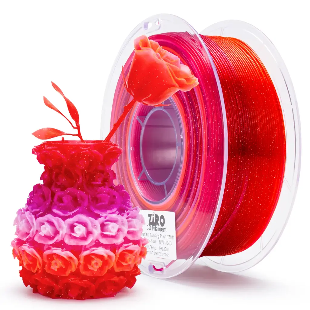 Ziro Gradient Twinkling PLA Flower-Rose- 1KG 1.75MM
