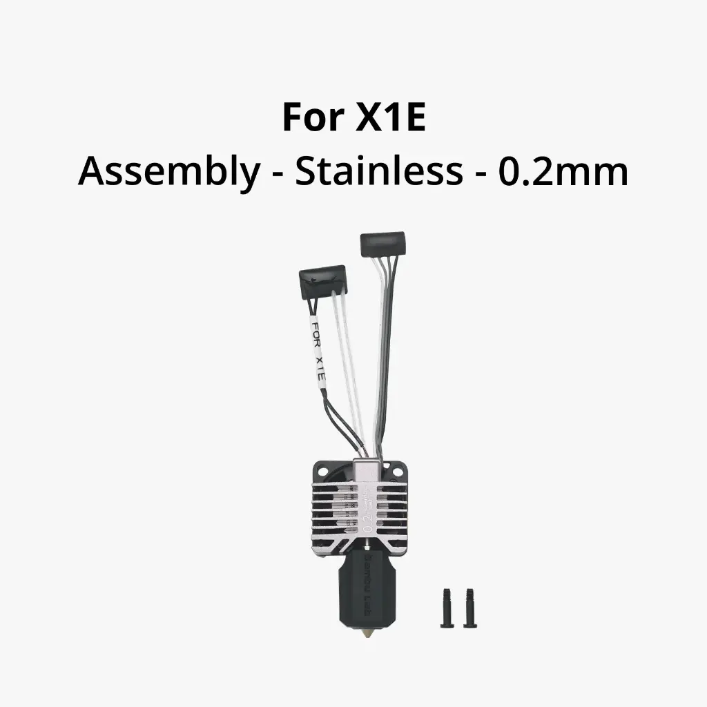 Bambu Complete Hotend 0.2MM Stainless Steel- X1E