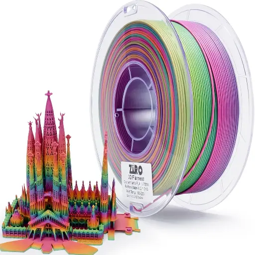 Ziro Gradient Matte PLA Rainbow Blaze - 1KG 1.75MM