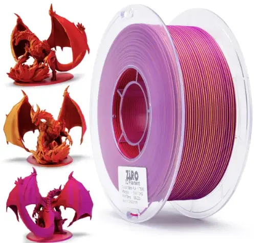 Ziro Triple Color Matte PLA Afterglow- 1KG 1.75MM