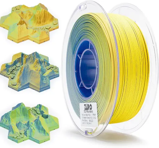 Ziro Triple Color Matte PLA Sunbeam Forest - 1KG 1.75MM