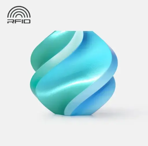 Bambu Silk PLA Blue Hawaii- 1KG 1.75MM